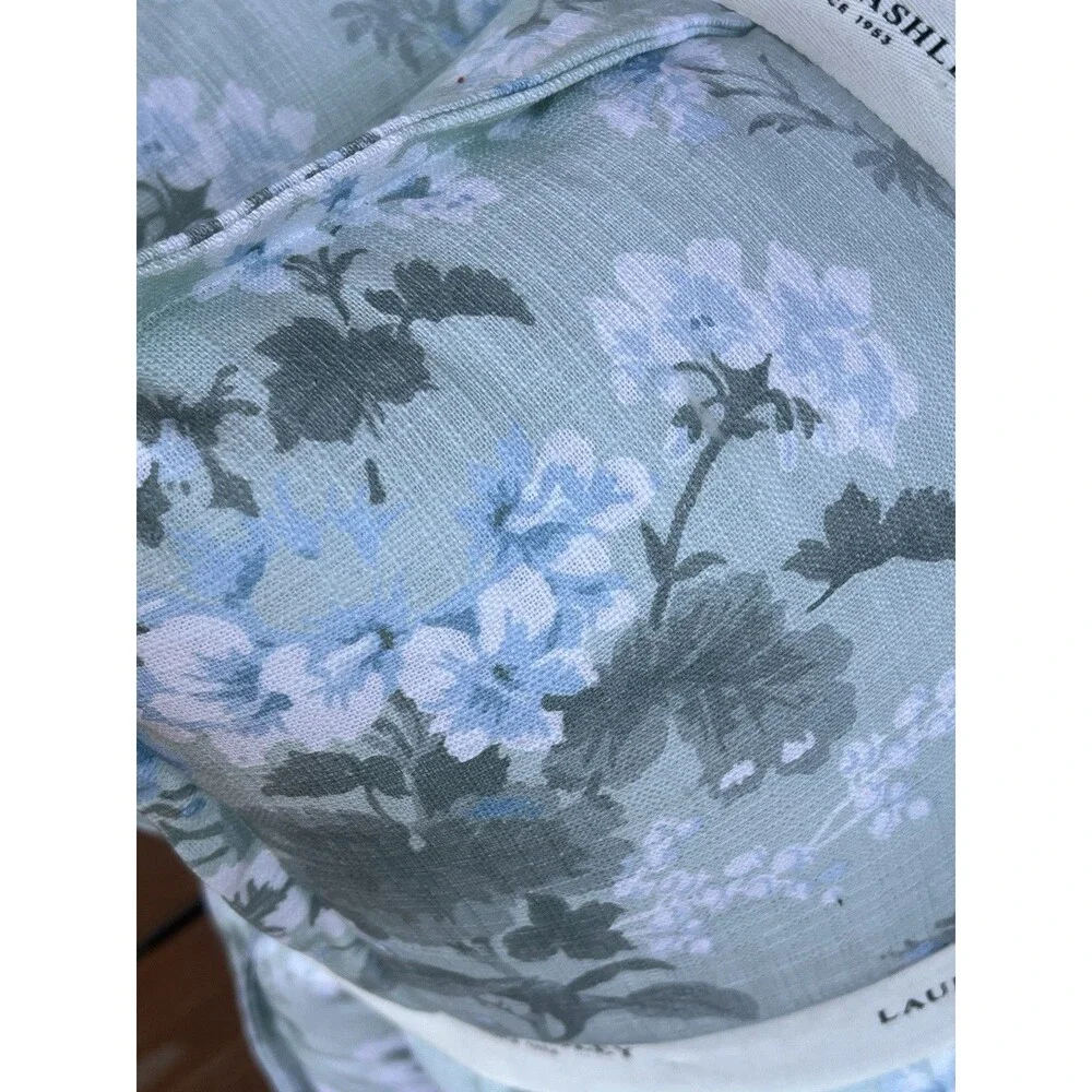 Laura Ashley Serene Dream Set of 2 Decorative Pillows Sage Green Blue Floral New
